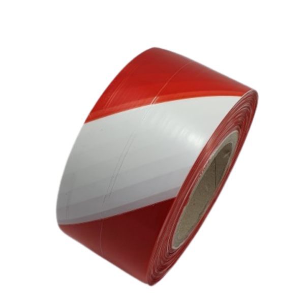 Non-adhesive Barrier tape red/white 70 mm x 500 mtr